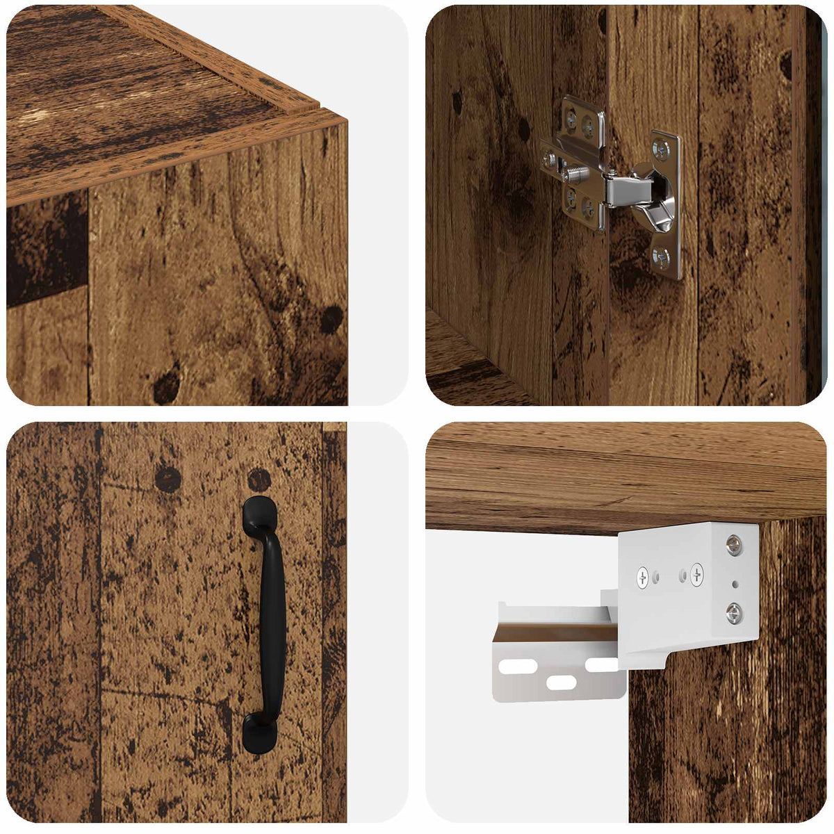 Armoires Murailles 2 pc Bois ancien 69,5 x 34 x 90 cm - XIOS