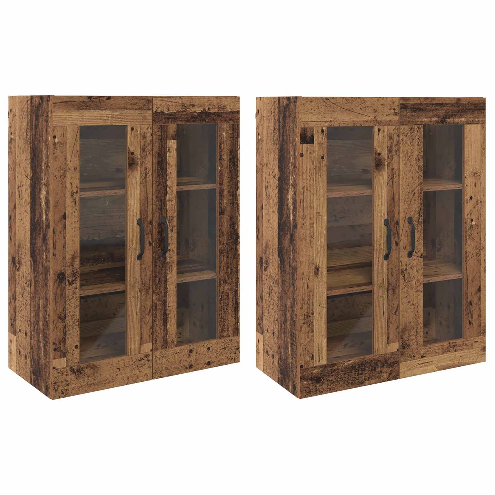 Armoires Murailles 2 pc Bois ancien 69,5 x 34 x 90 cm - XIOS