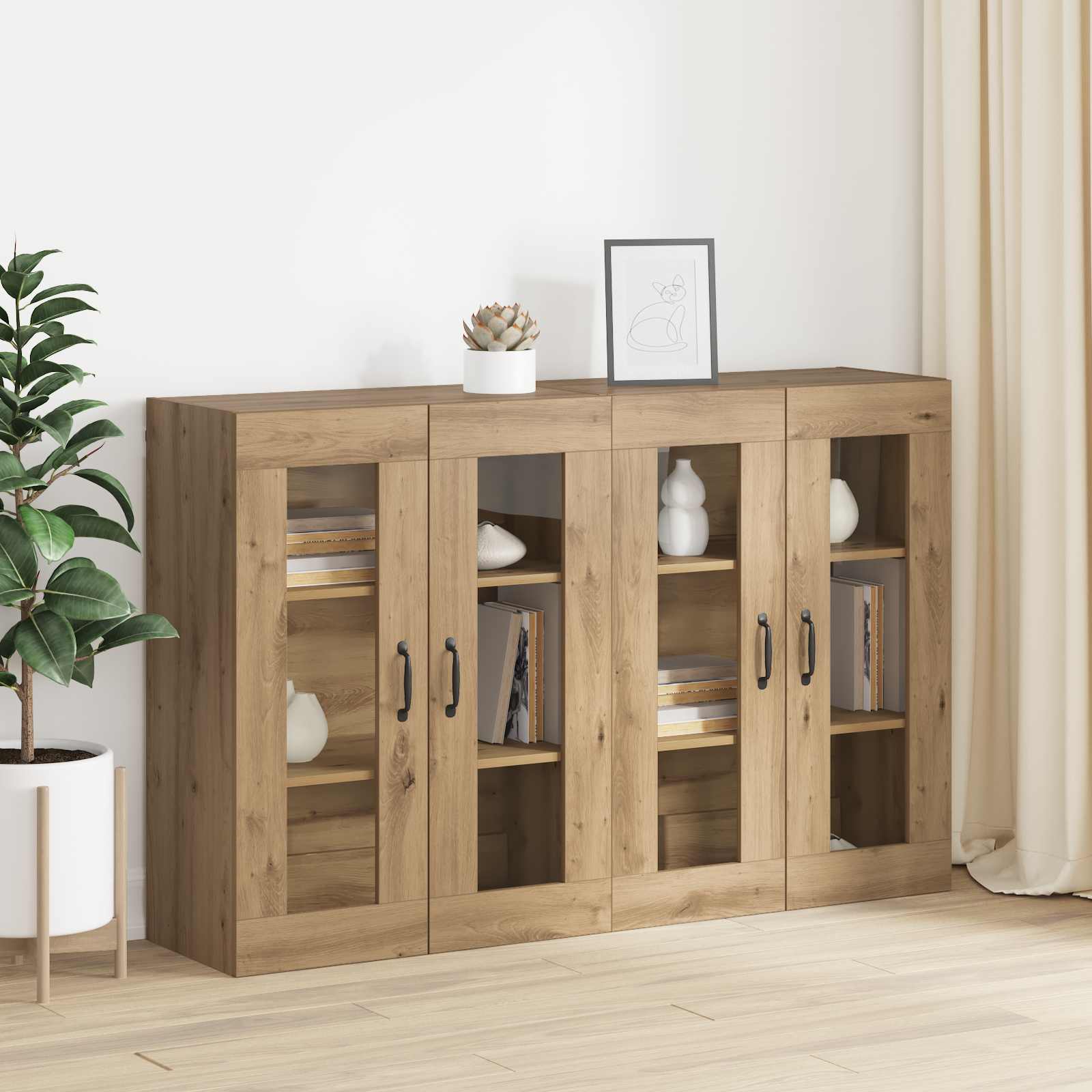 Armoires Murailles 2 pc chêne artisanal 69,5 x 34 x 90 cm - XIOS