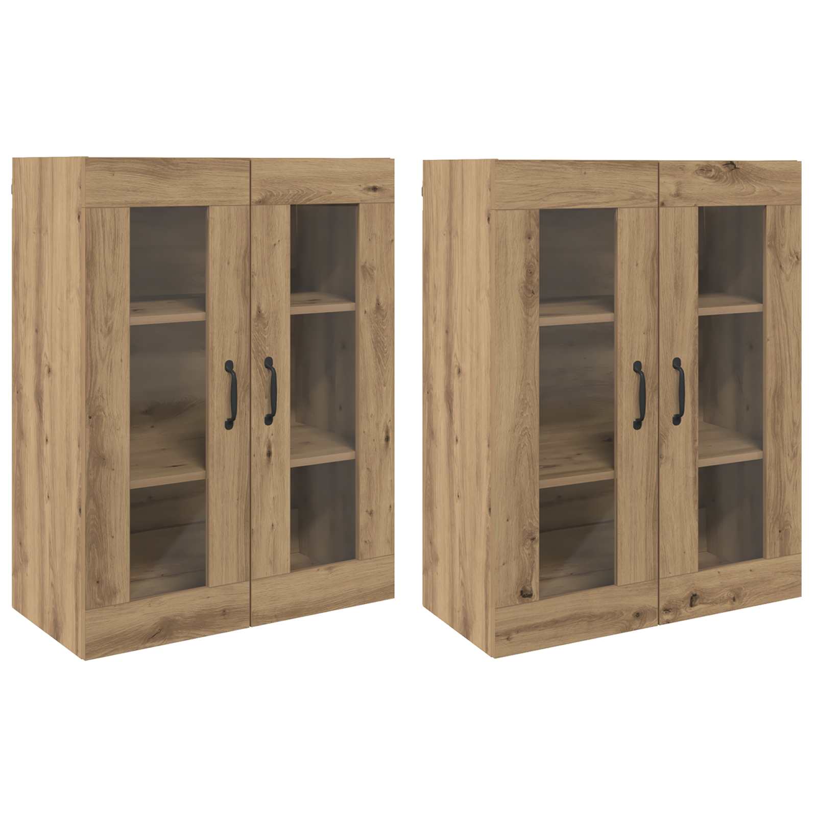 Armoires Murailles 2 pc chêne artisanal 69,5 x 34 x 90 cm - XIOS