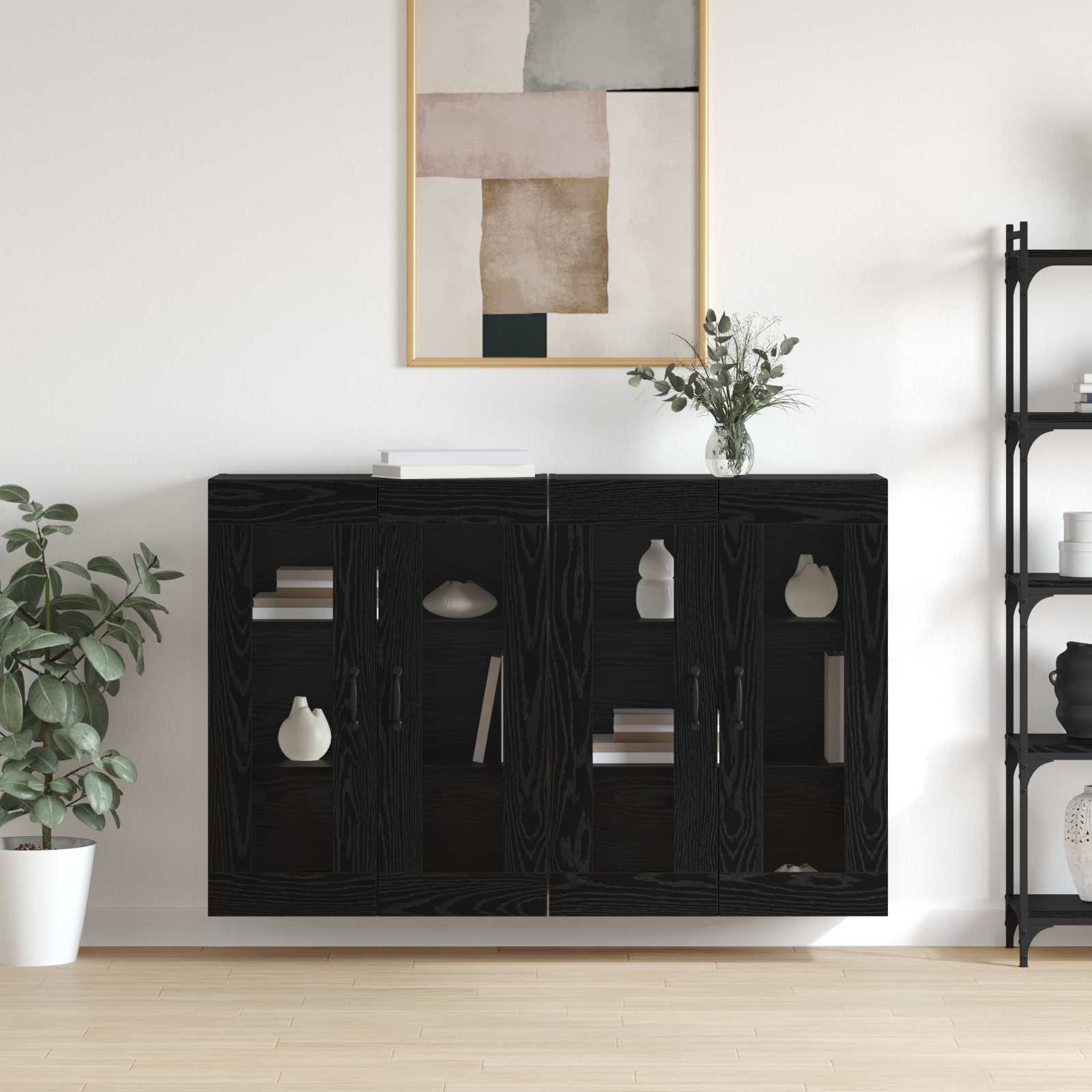 Armoires Murailles 2 pc Chêne noir 69,5 x 34 x 90 cm - XIOS