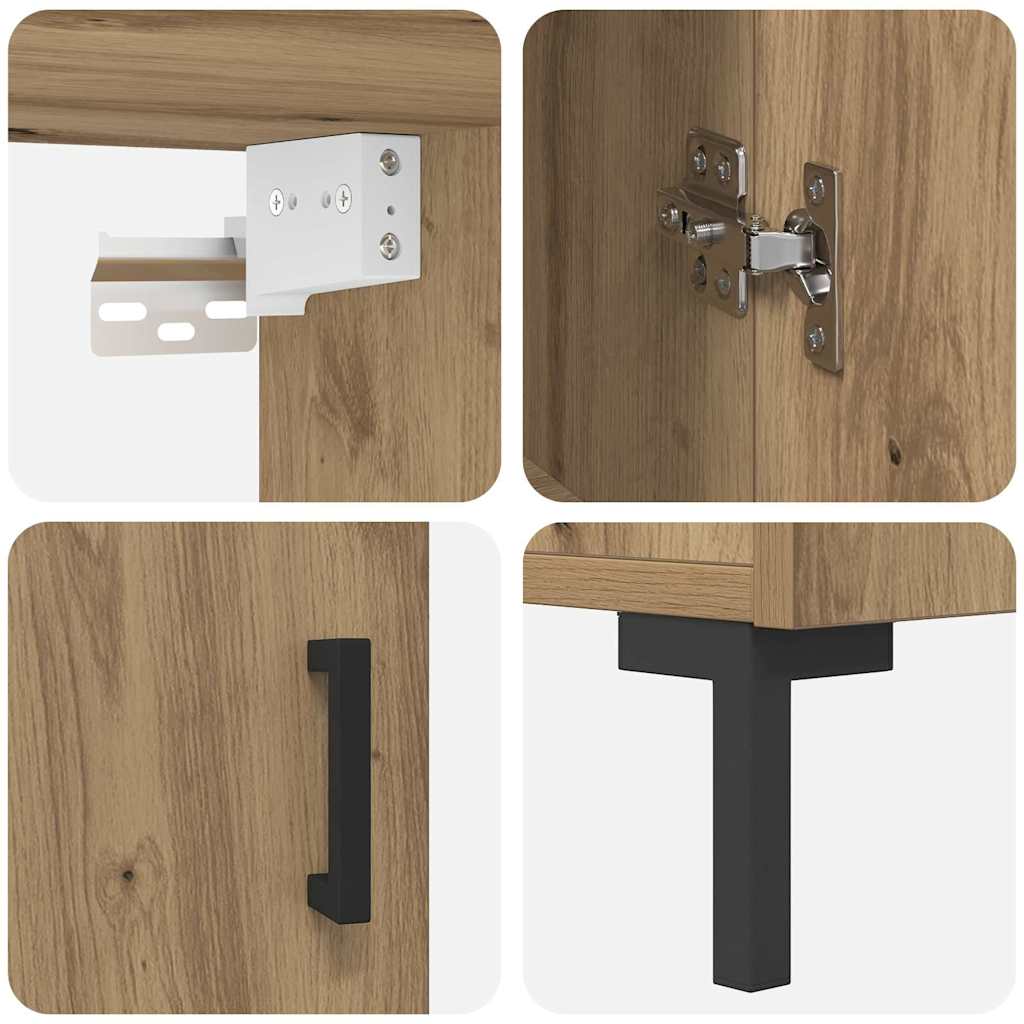 Haut Armoire chêne artisanal 69,5 x 34 x 180 cm - XIOS