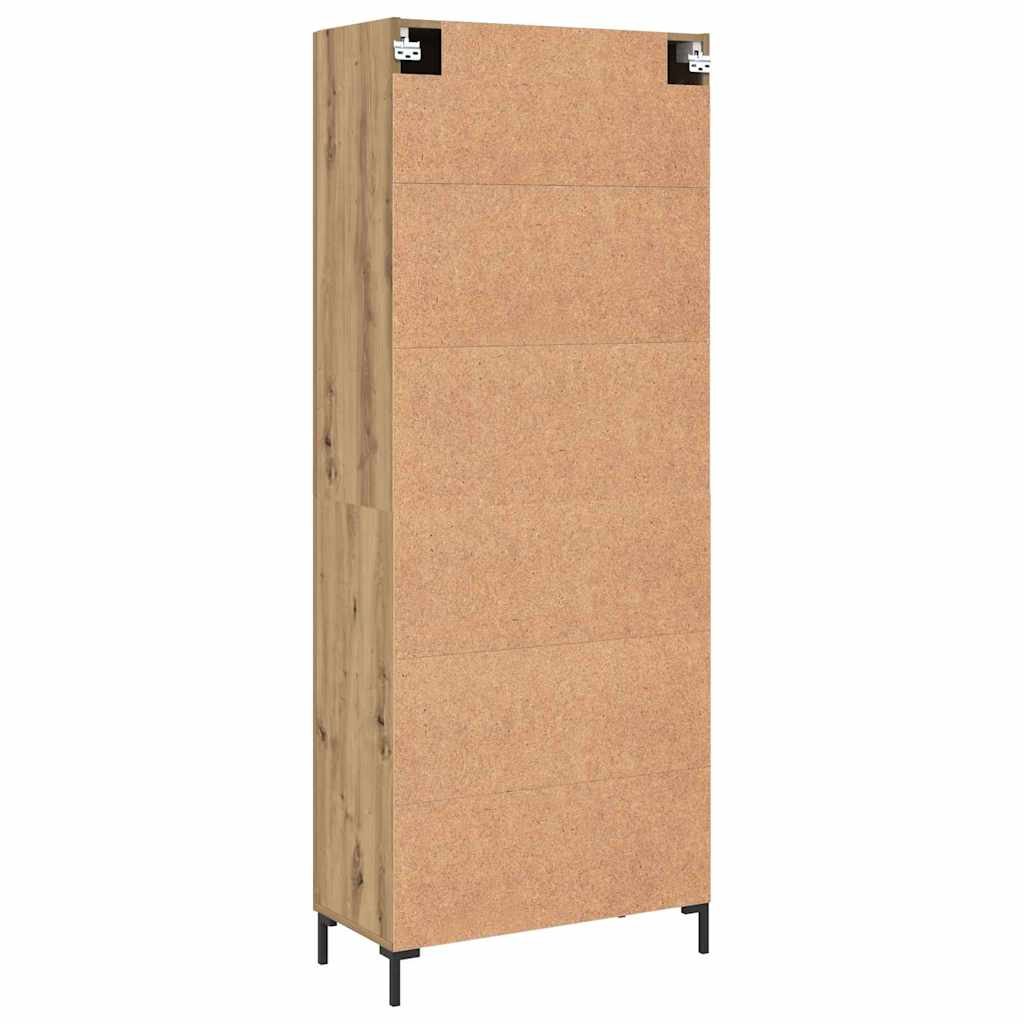Haut Armoire chêne artisanal 69,5 x 34 x 180 cm - XIOS