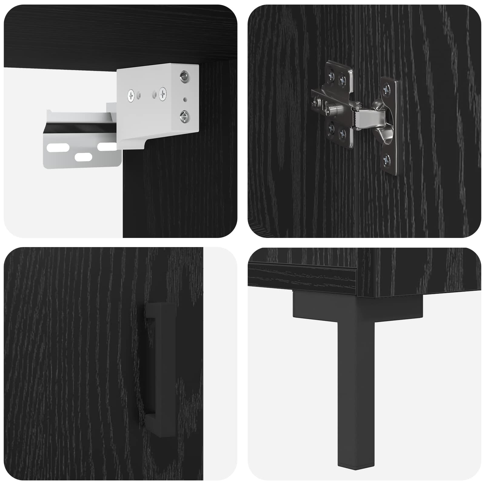 Haut Armoire Chêne noir 69,5 x 34 x 180 cm Bois d'ingénierie - XIOS