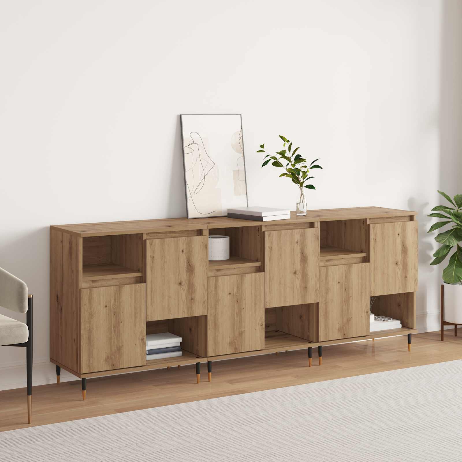 Buffets 3 pc Chêne artisanal - XIOS