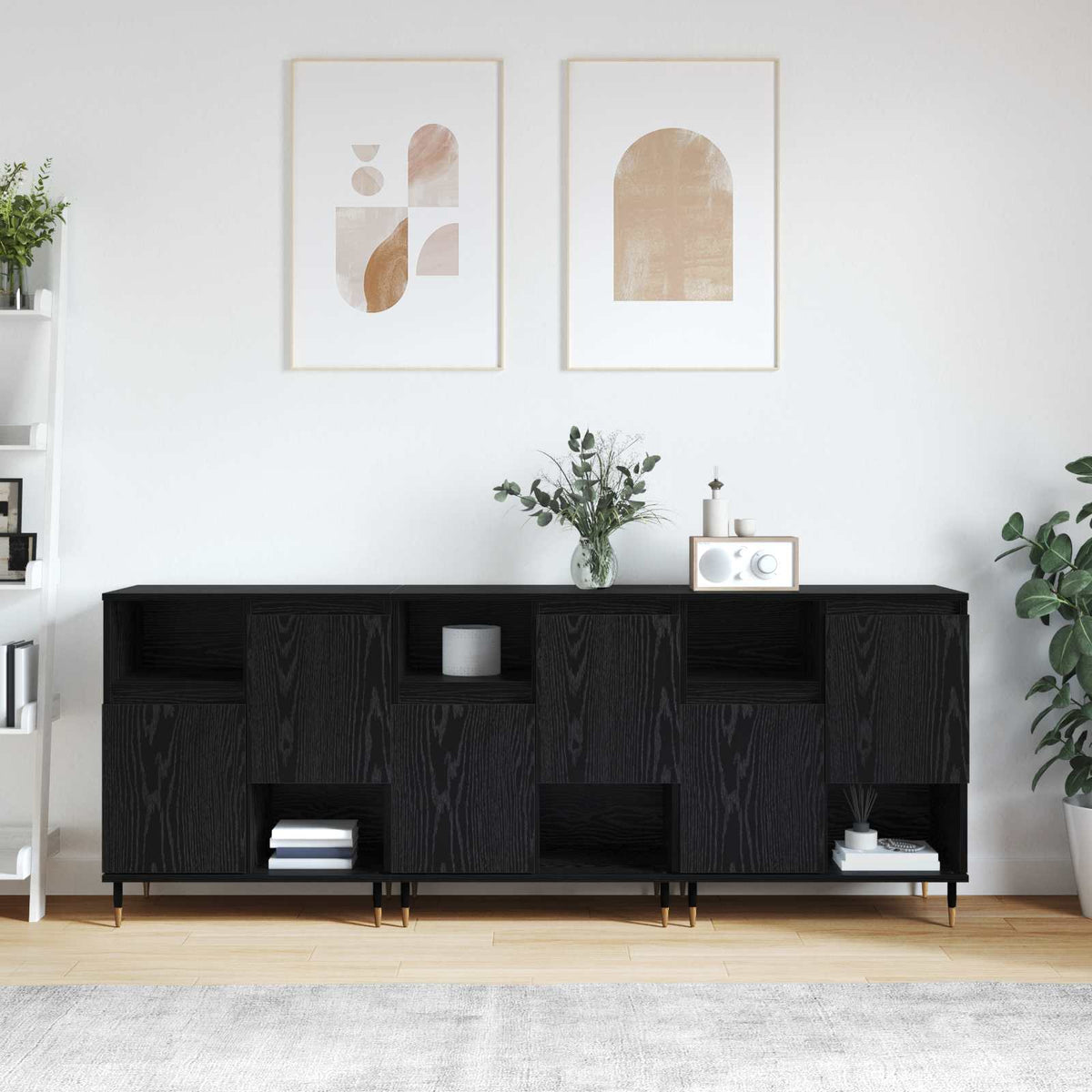 Buffets 3 pc Chêne noir