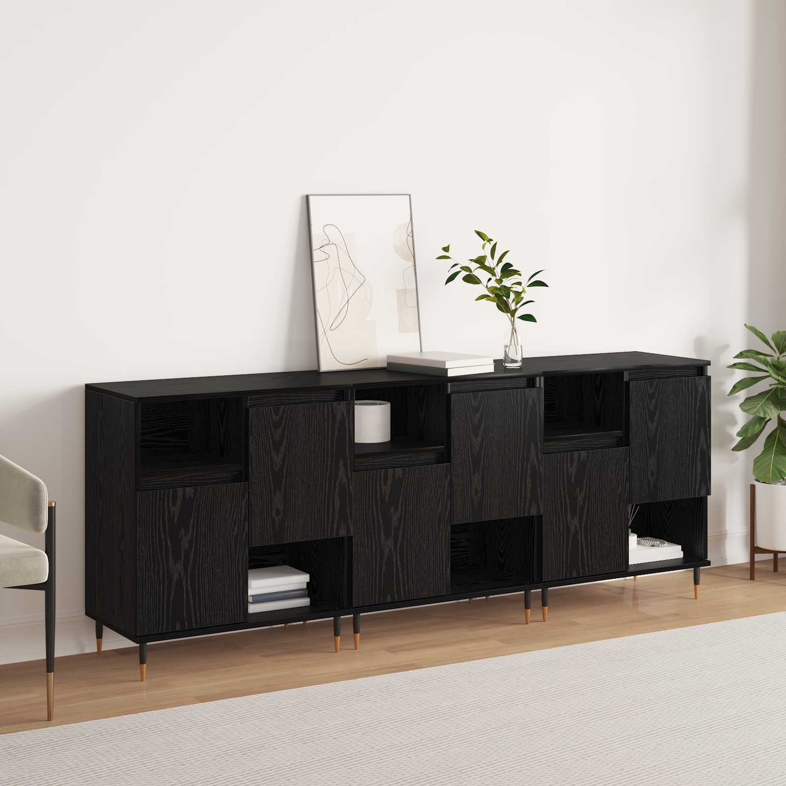 Buffets 3 pc Chêne noir - XIOS