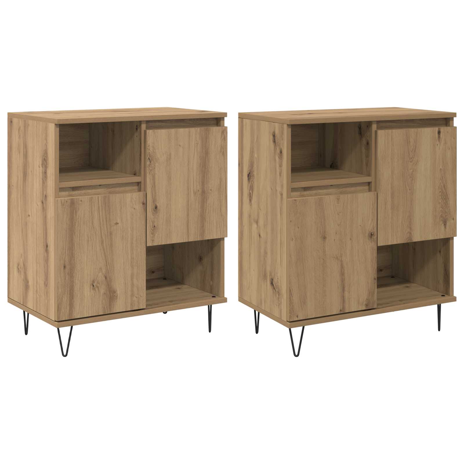 Buffet 2 pcs Chêne artisanal 60 x 35 x 70 cm - XIOS