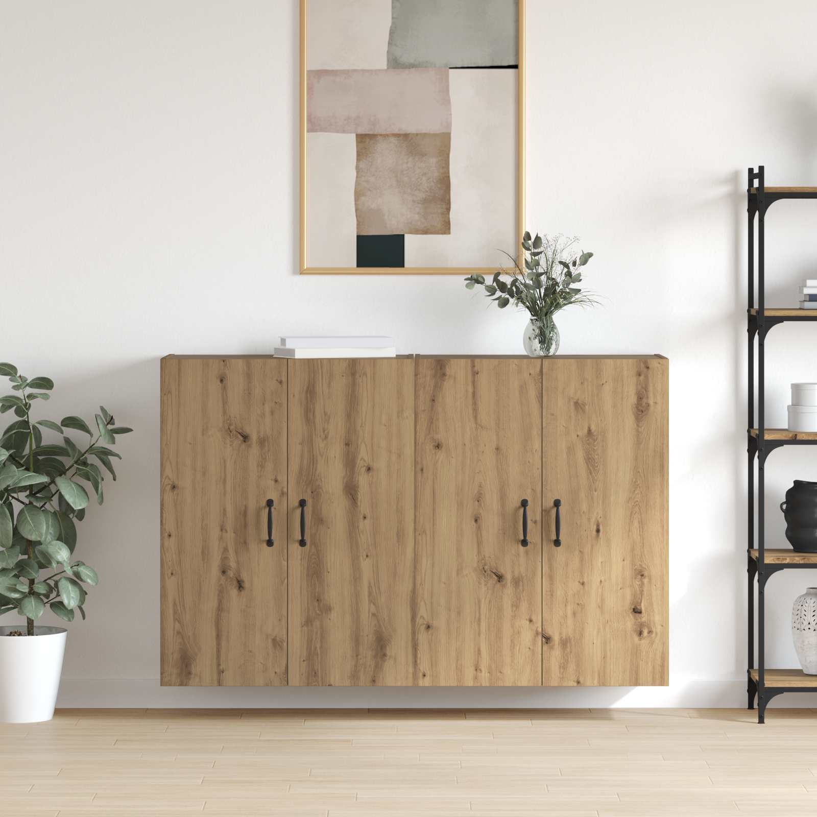 Armoire Murale 2 pc Chêne artisanal 69,5 x 34 x 90 cm - XIOS