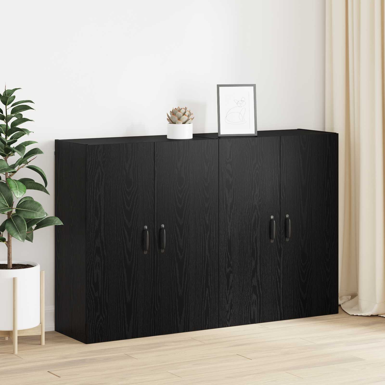 Armoire Murale Montage mural 2 pcs Chêne noir 69,5 x 34 x 90 cm - XIOS