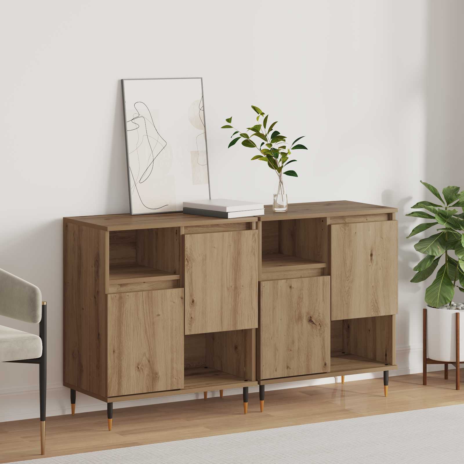 Buffets 2 pcs chêne artisanal - XIOS