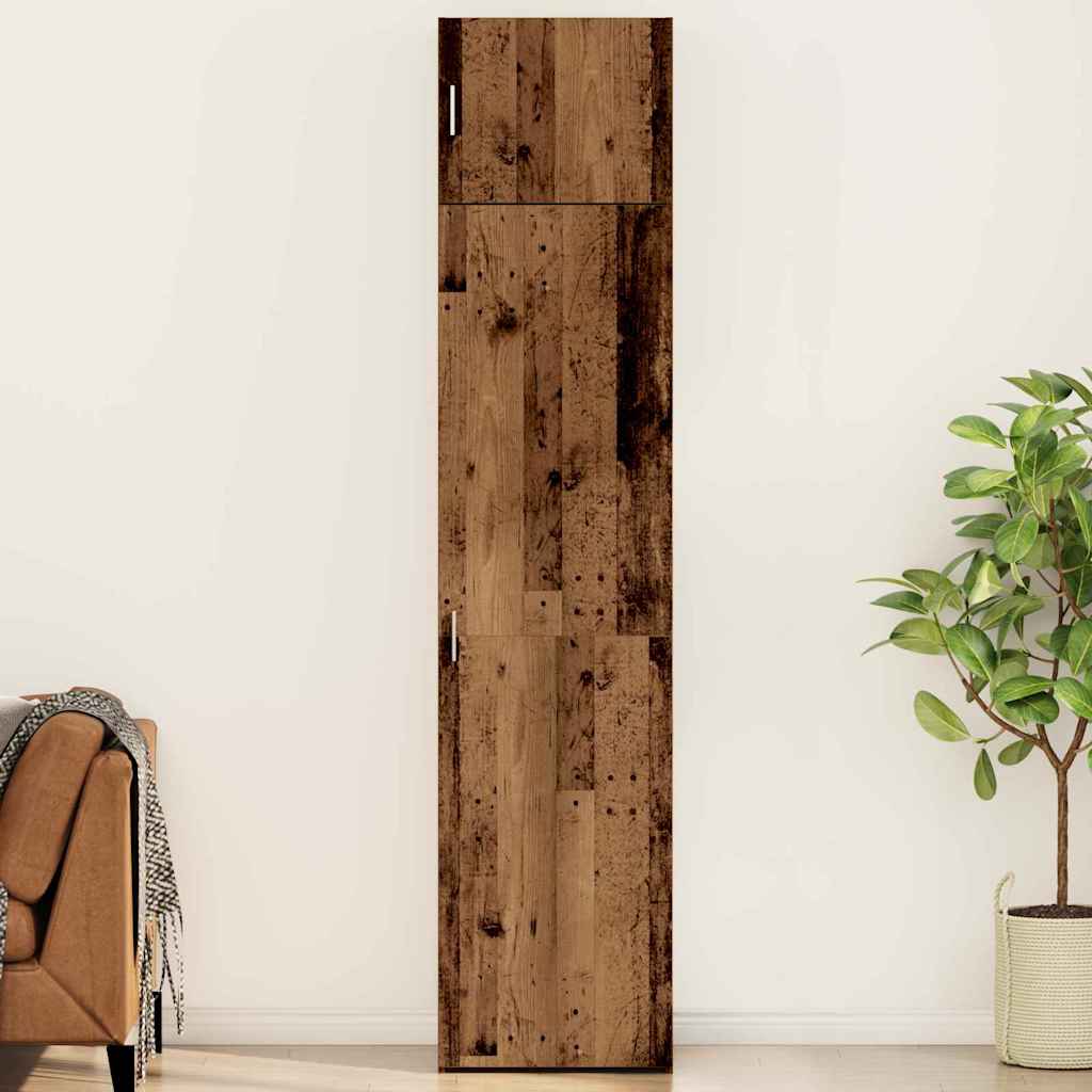 Armoire de rangement Montage mural Bois ancien 50 x 41 x 225 cm - XIOS