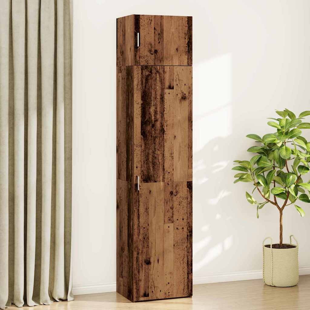 Armoire de rangement Montage mural Bois ancien 50 x 41 x 225 cm - XIOS