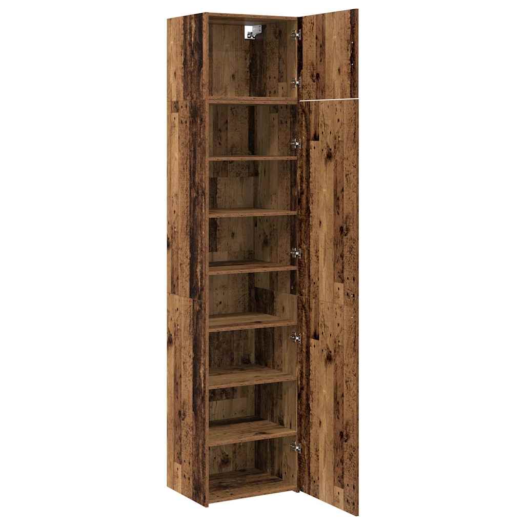 Armoire de rangement Montage mural Bois ancien 50 x 41 x 225 cm - XIOS