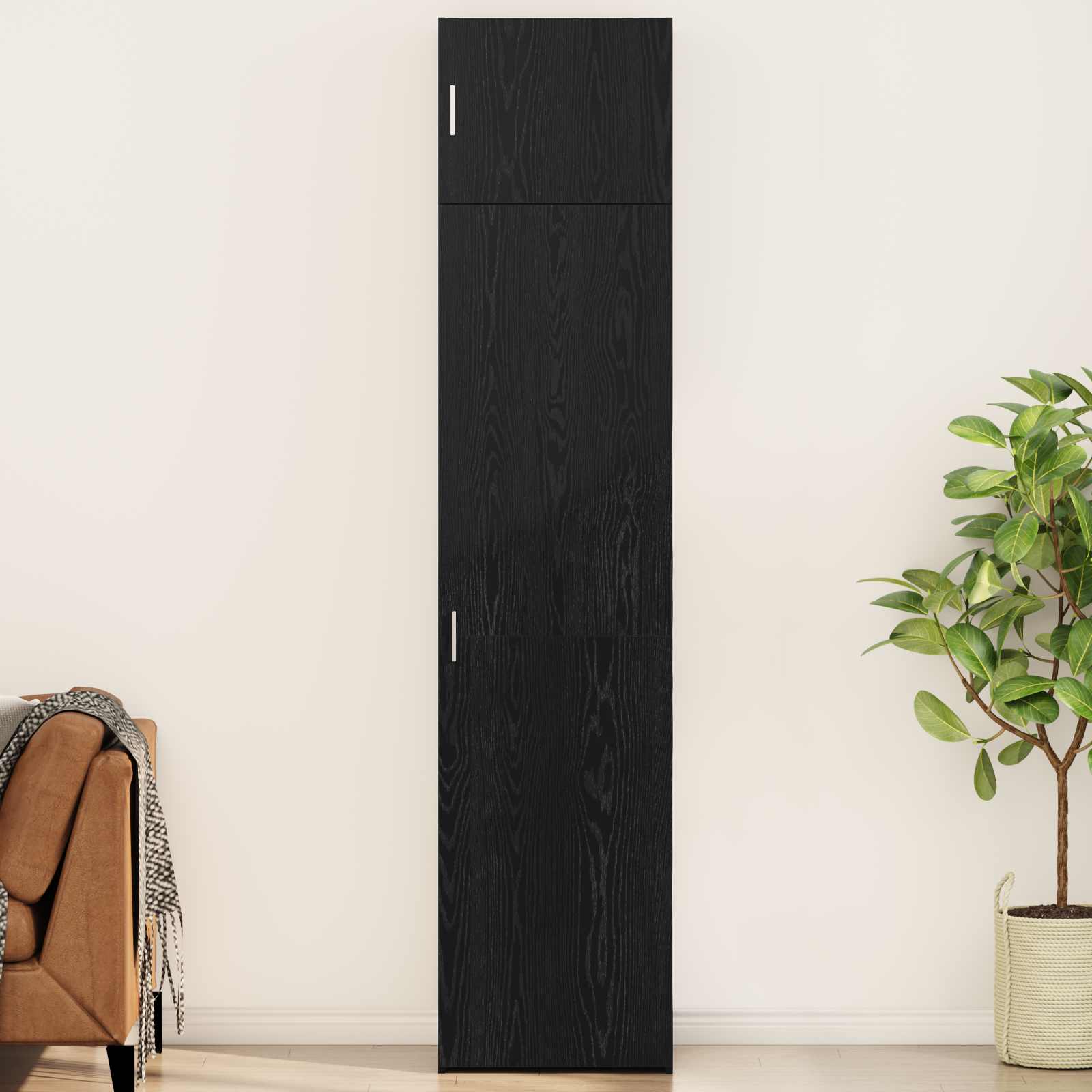 Buffet 2 pc Chêne noir 50 x 41 x 225 cm - XIOS