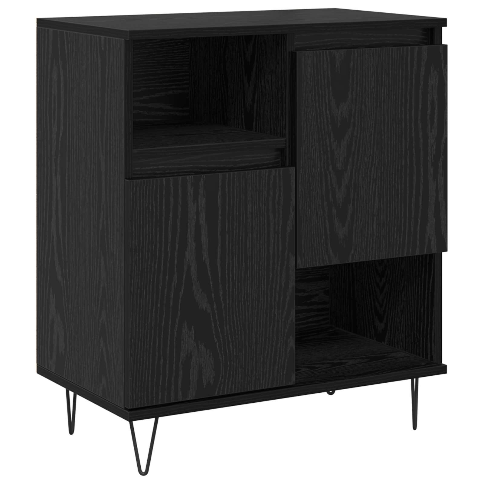 Buffet 3 pc Chêne noir 60 x 35 x 70 cm - XIOS