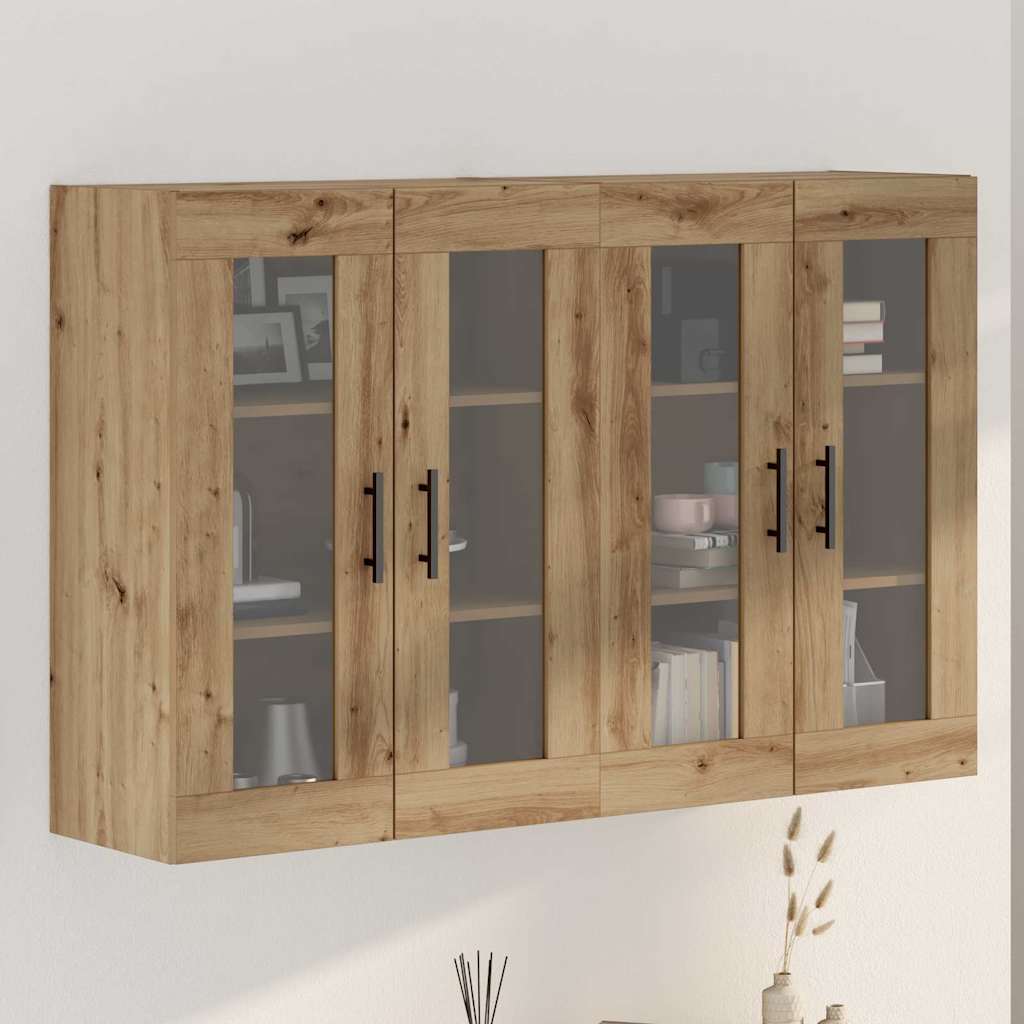 Armoires Murailles 2 pcs Chêne Artisan et noir - XIOS