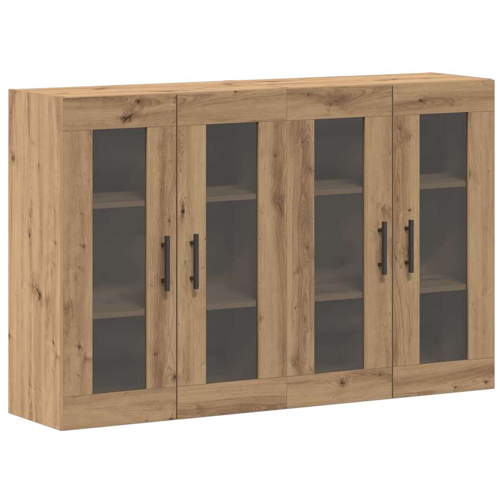 Armoires Murailles 2 pcs Chêne Artisan et noir - XIOS