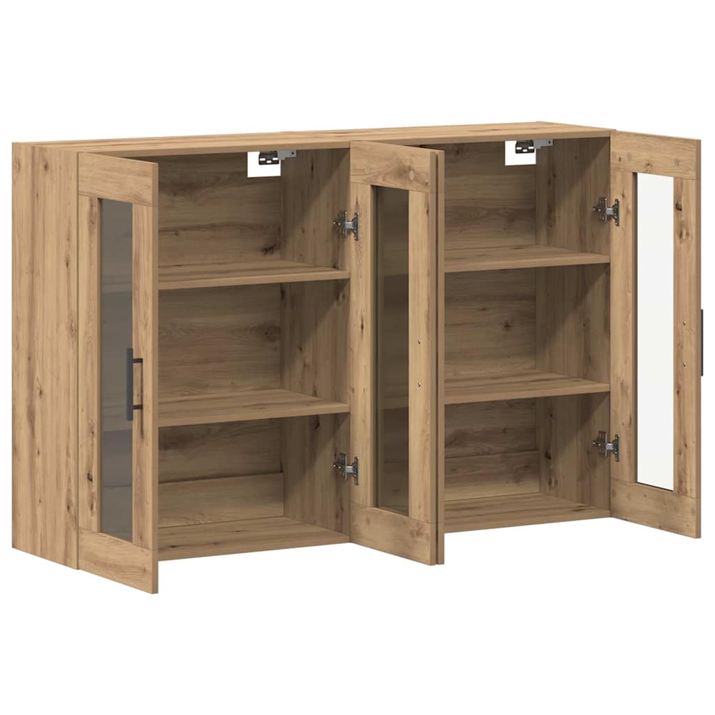 Armoires Murailles 2 pcs Chêne Artisan et noir - XIOS