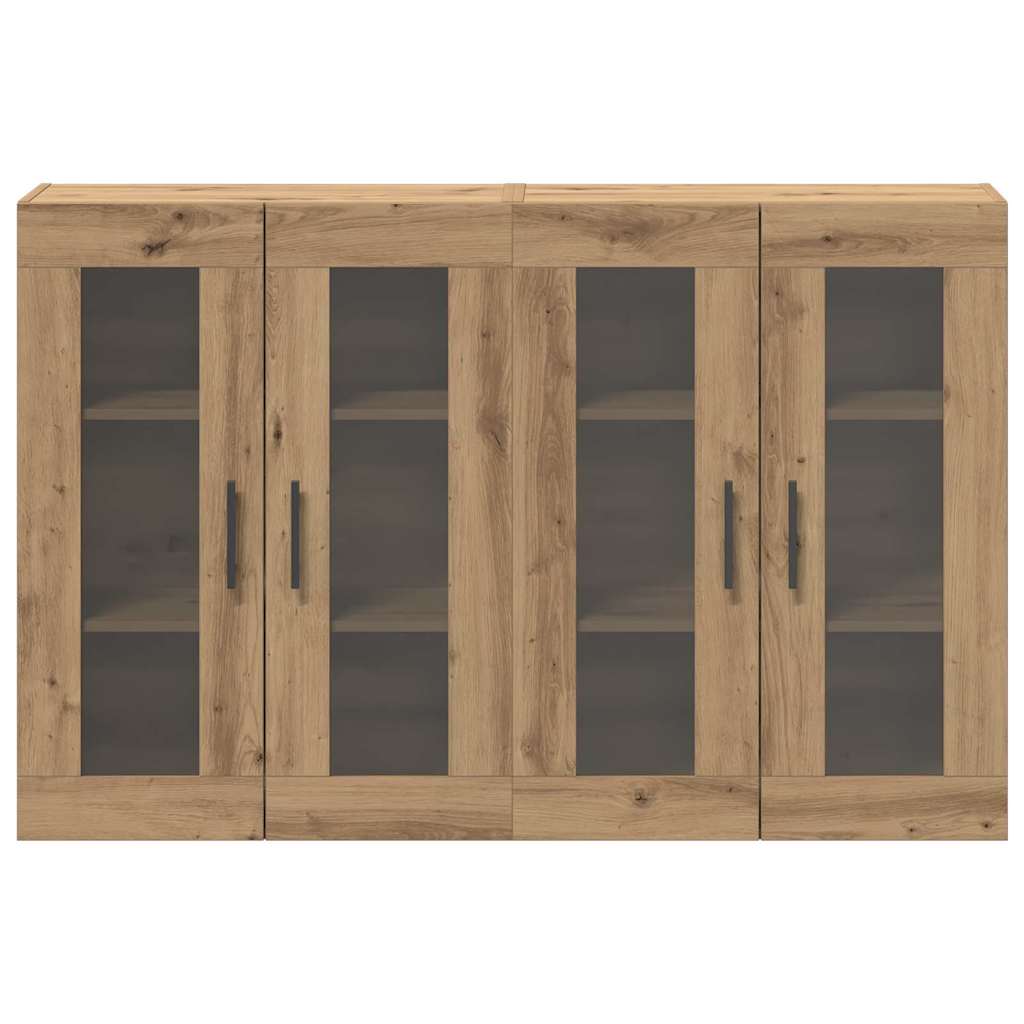 Armoires Murailles 2 pcs Chêne Artisan et noir - XIOS