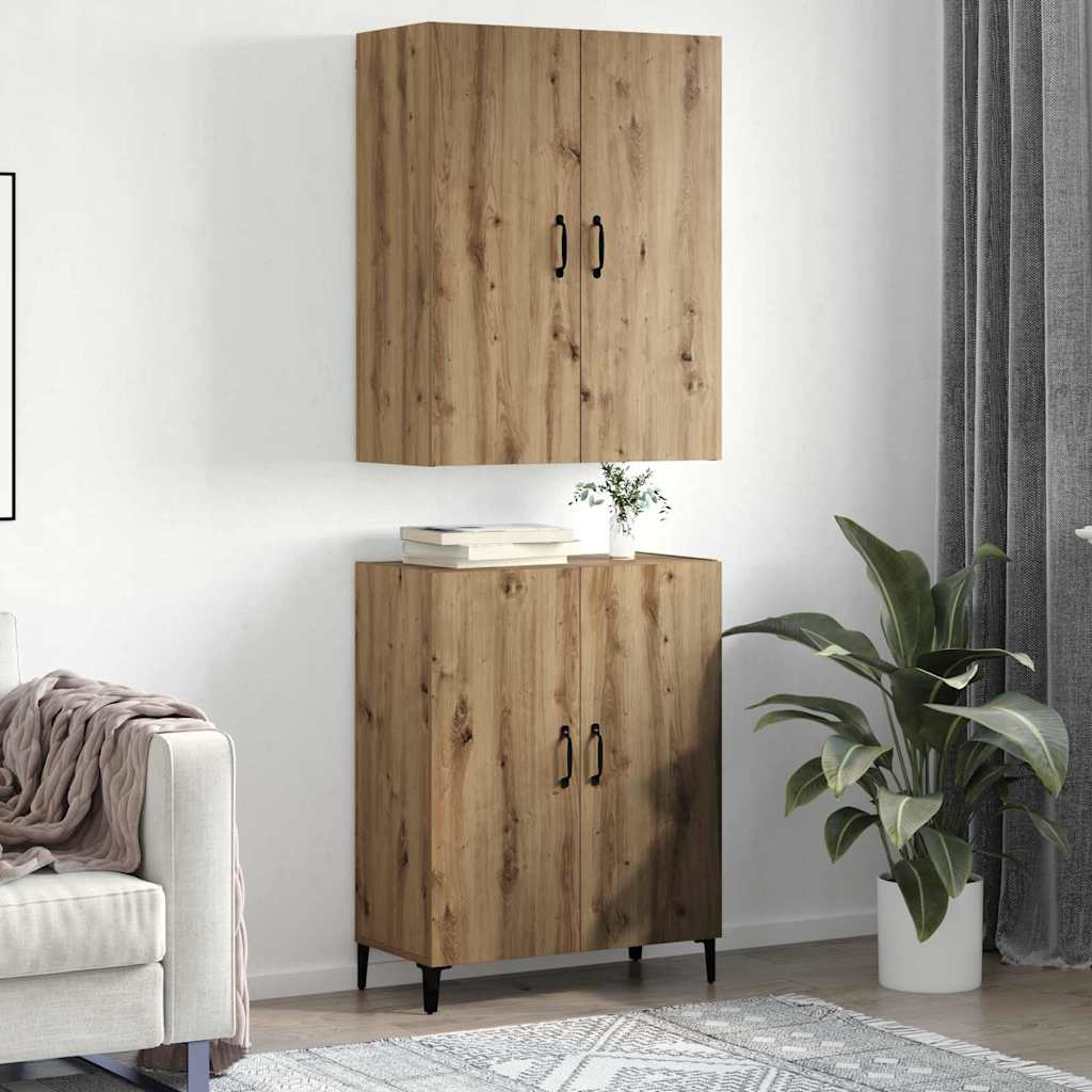 Haut Armoire chêne artisanal 69,5 x 34 x 180 cm - XIOS