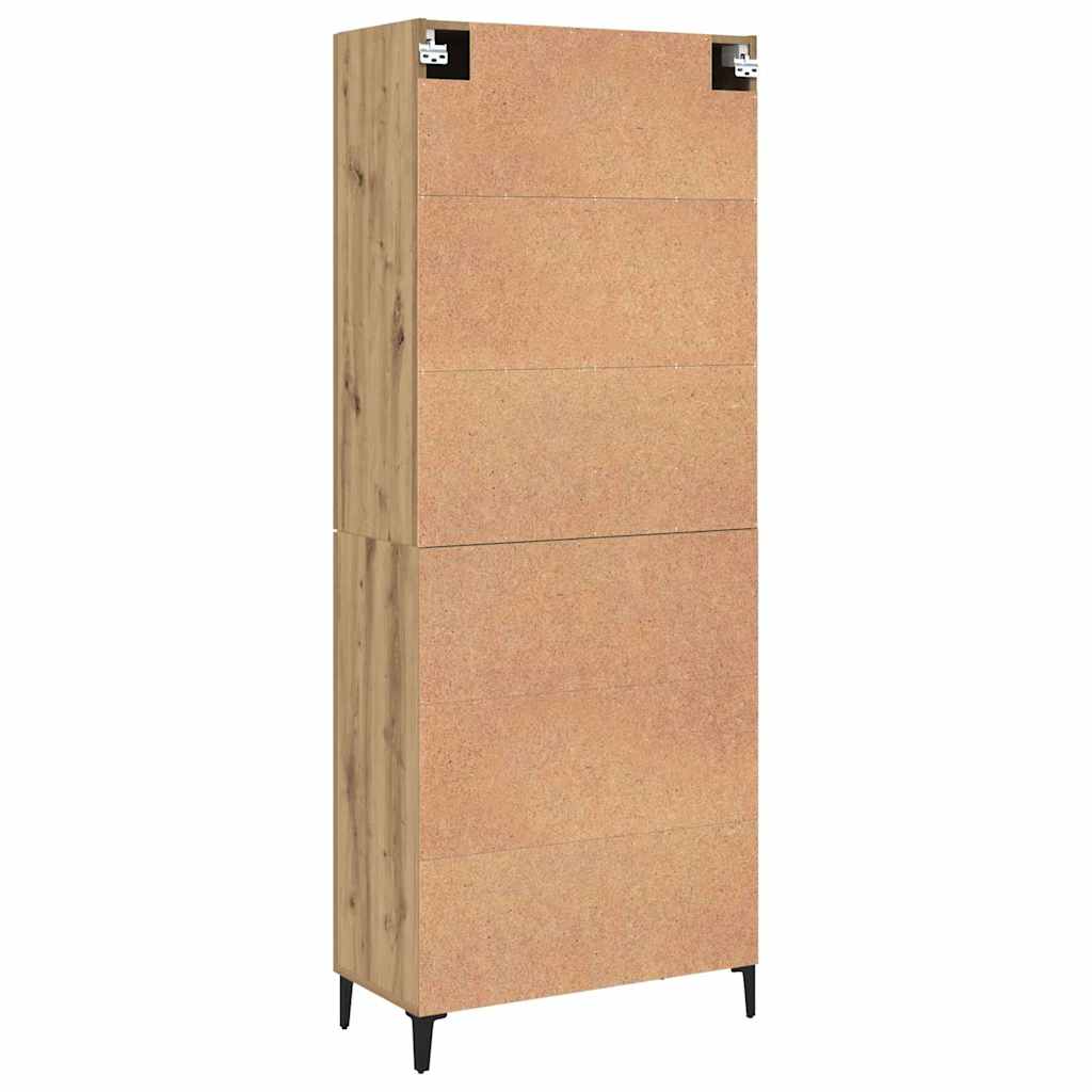 Haut Armoire chêne artisanal 69,5 x 34 x 180 cm - XIOS