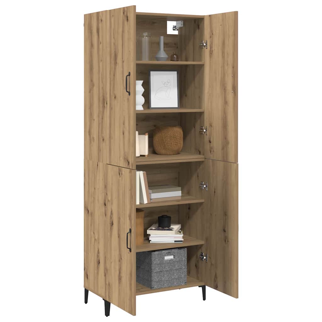 Haut Armoire chêne artisanal 69,5 x 34 x 180 cm - XIOS