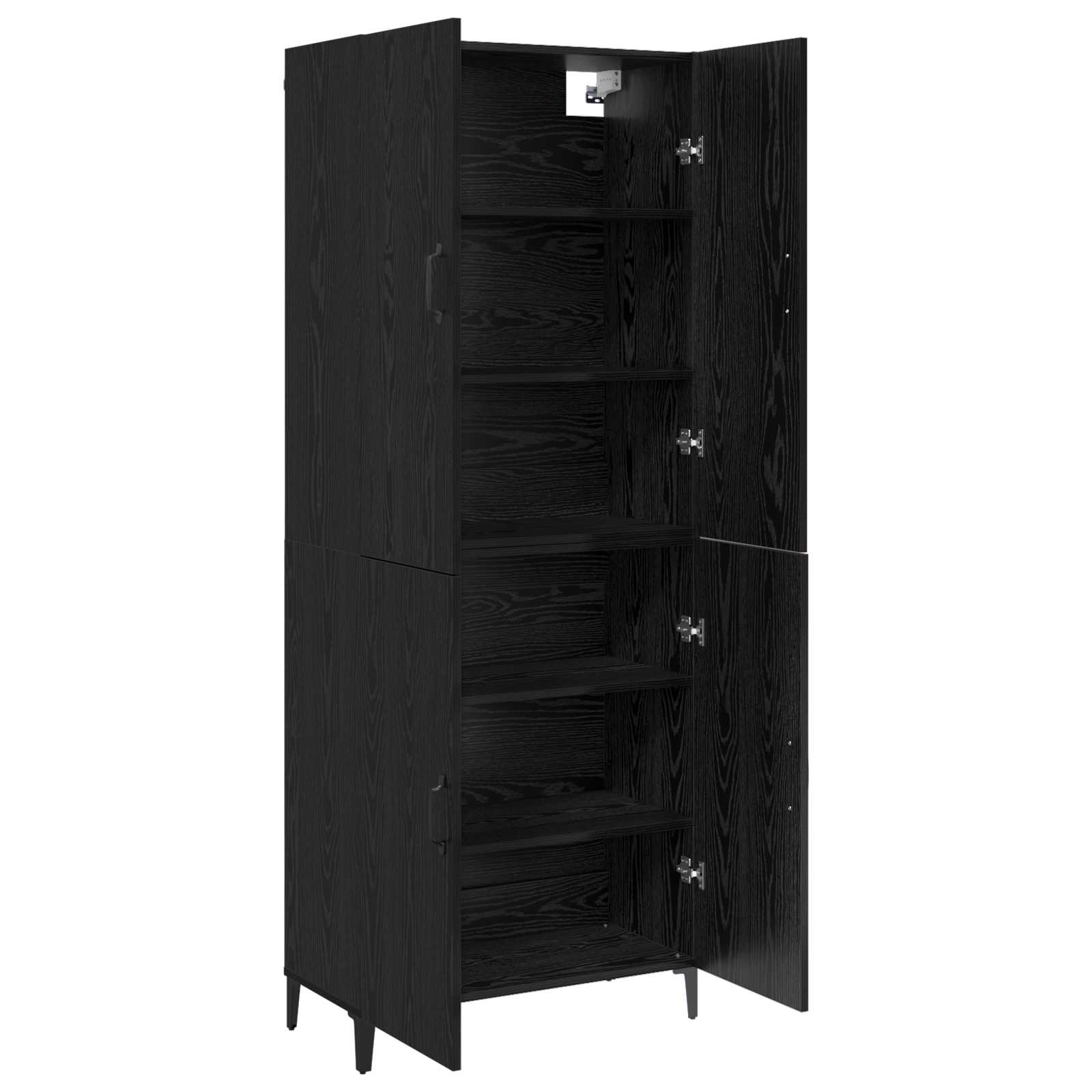 Haut Armoire 2 pcs Chêne noir Bois d'ingénierie - XIOS