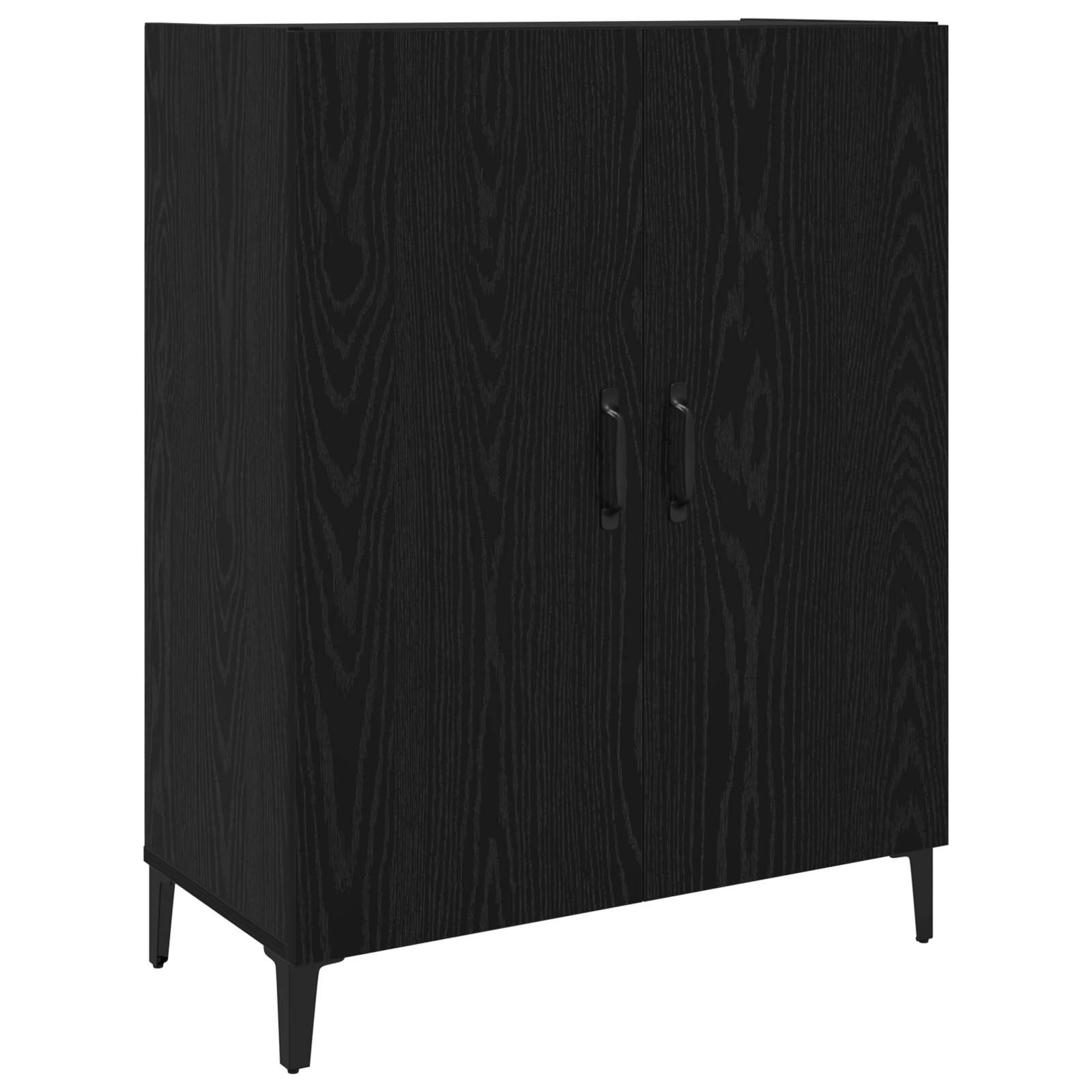 Haut Armoire 2 pcs Chêne noir Bois d'ingénierie - XIOS