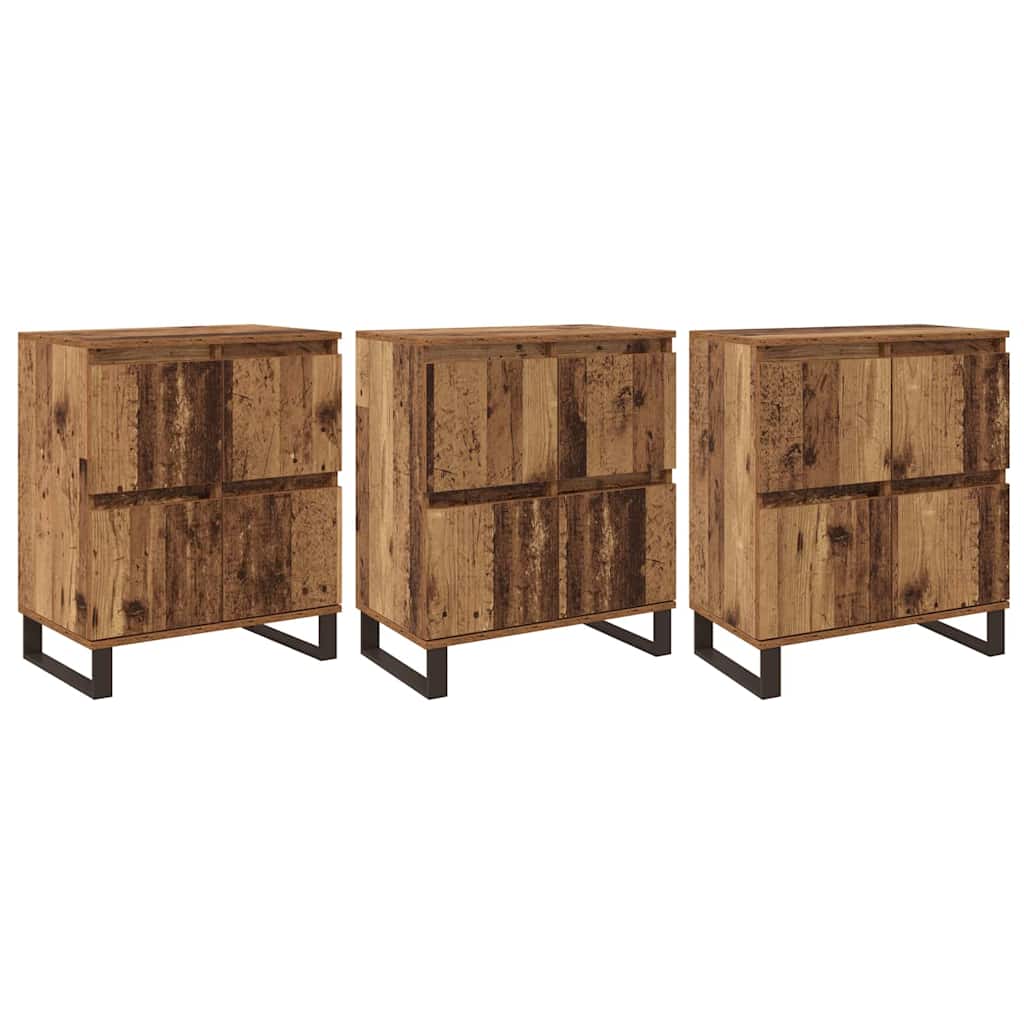 Buffets 3 pcs Bois ancien 180 x 35 x 70 cm Bois d'ingénierie - XIOS