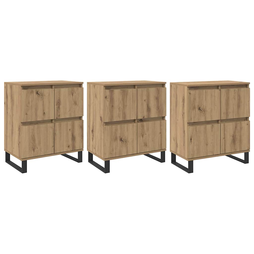 Buffets 3 pcs chêne artisanal 180 x 35 x 70 cm - XIOS