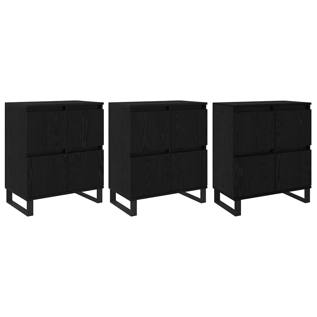 Buffets 3 pcs Chêne noir 180 x 35 x 70 cm Bois d'ingénierie - XIOS