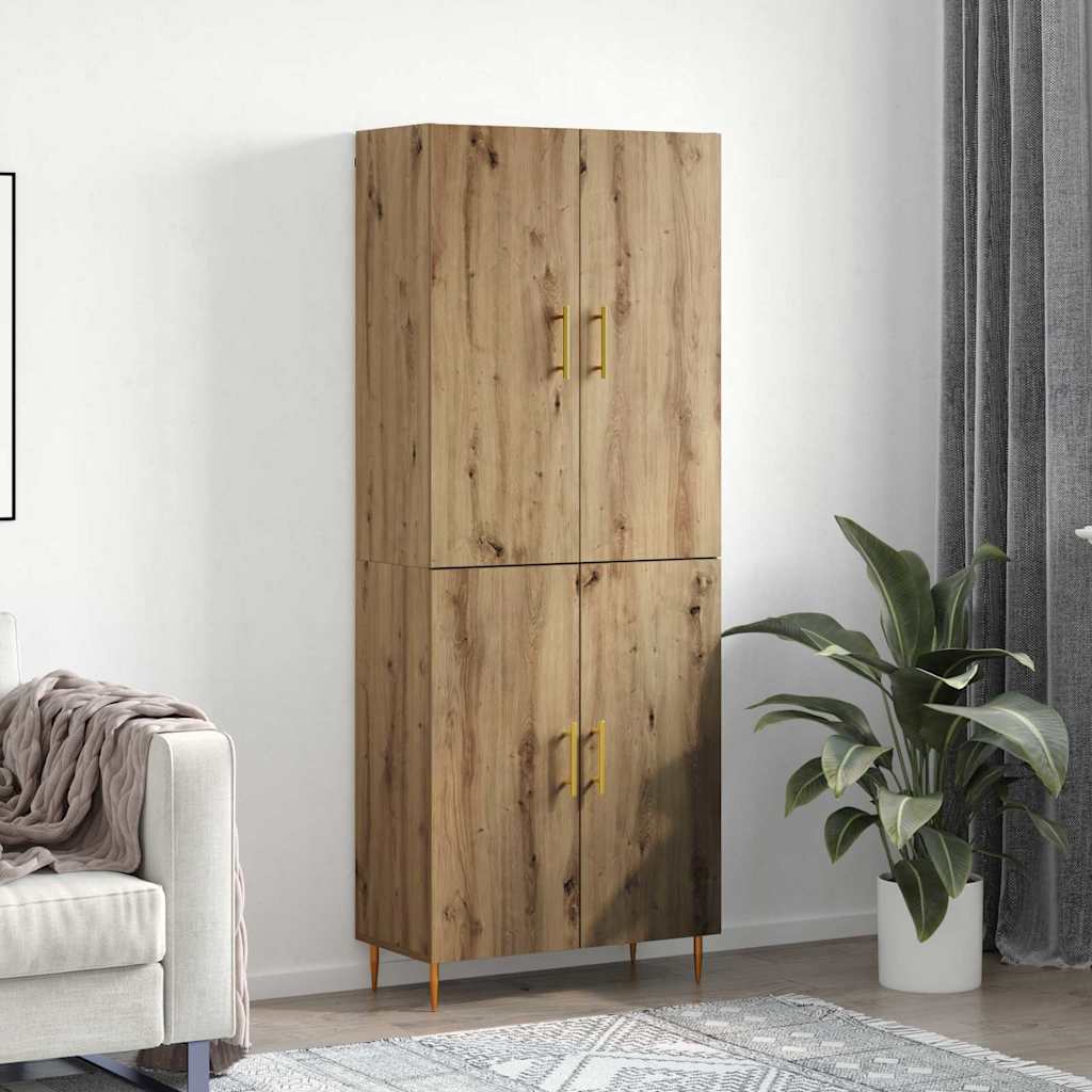Haut Armoire chêne artisanal 69,5 x 34 x 180 cm - XIOS