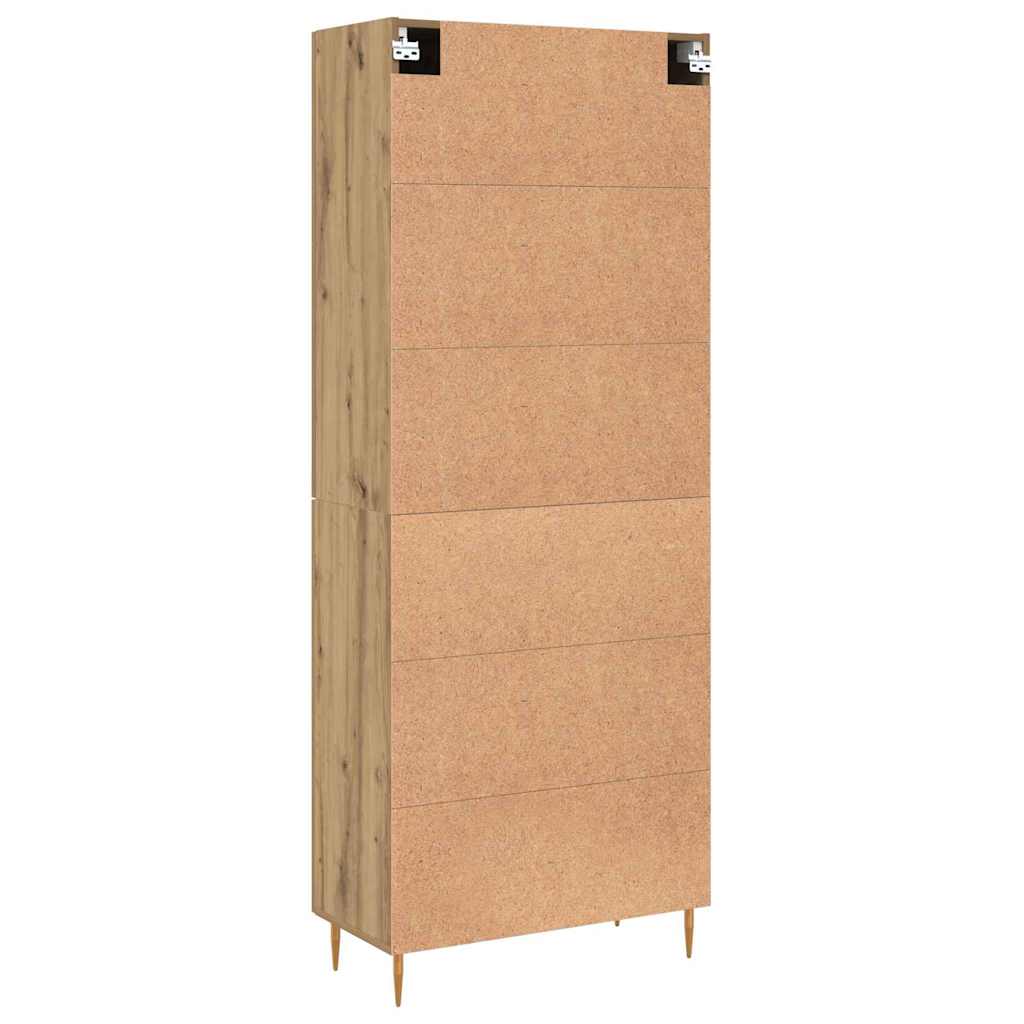 Haut Armoire chêne artisanal 69,5 x 34 x 180 cm - XIOS