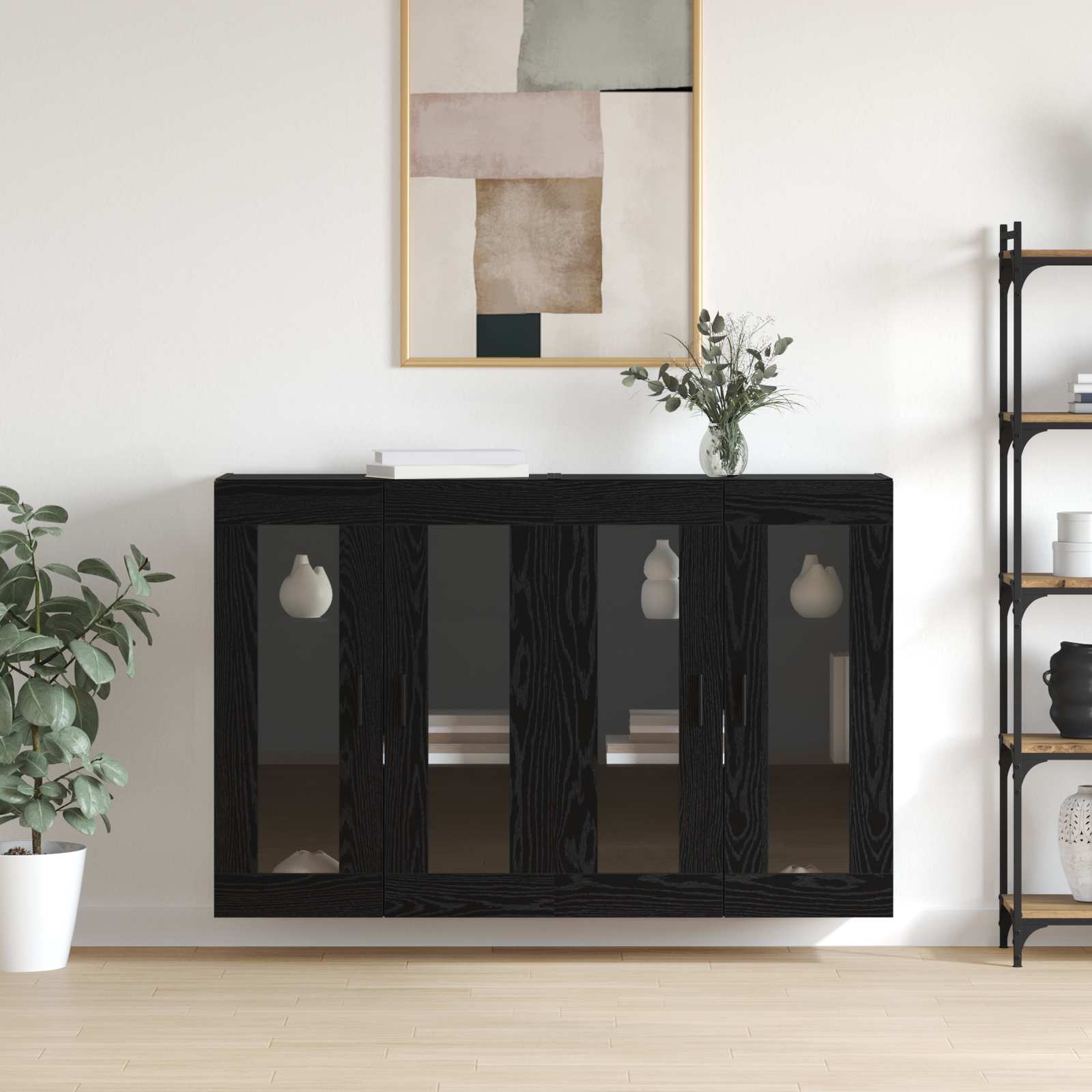 Armoires Murailles 2 pc Chêne noir 69,5 x 34 x 90 cm - XIOS