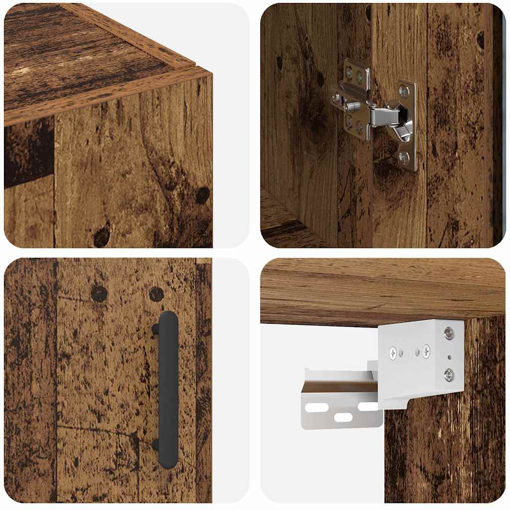 Armoires Murailles 2 pcs Bois ancien 69,5 x 34 x 90 cm - XIOS