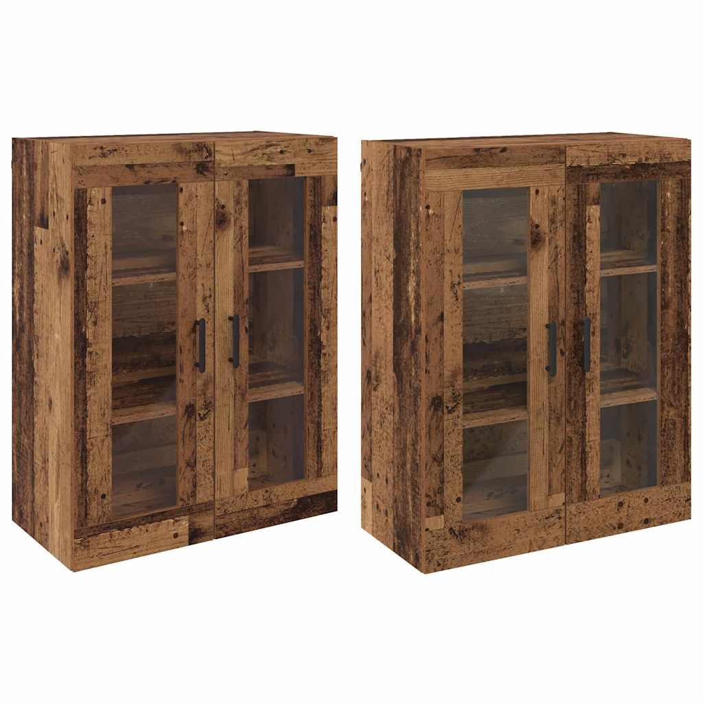 Armoires Murailles 2 pcs Bois ancien 69,5 x 34 x 90 cm - XIOS