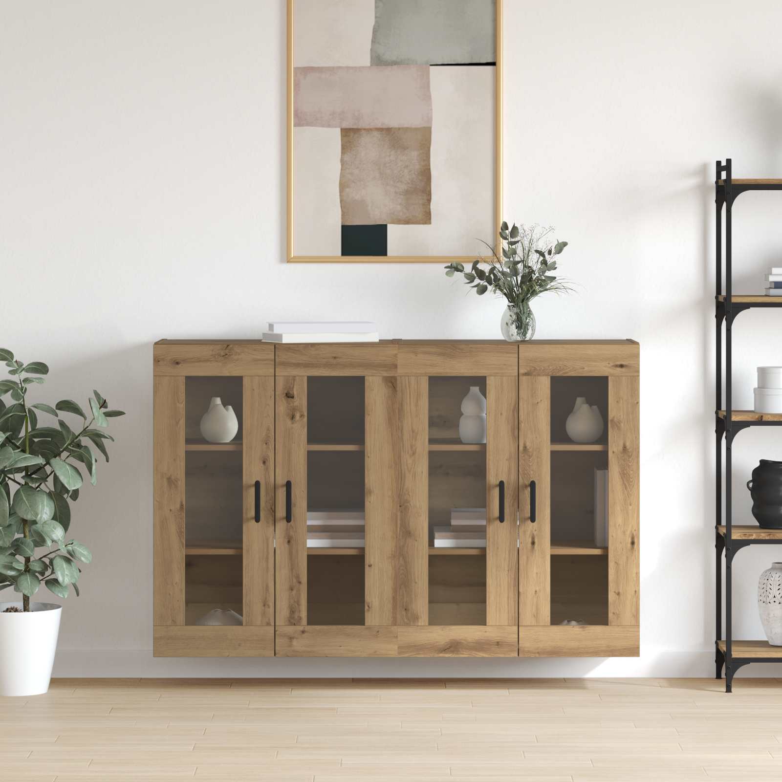 Armoires Murailles 2 pcs chêne artisanal 69,5 x 34 x 90 cm - XIOS