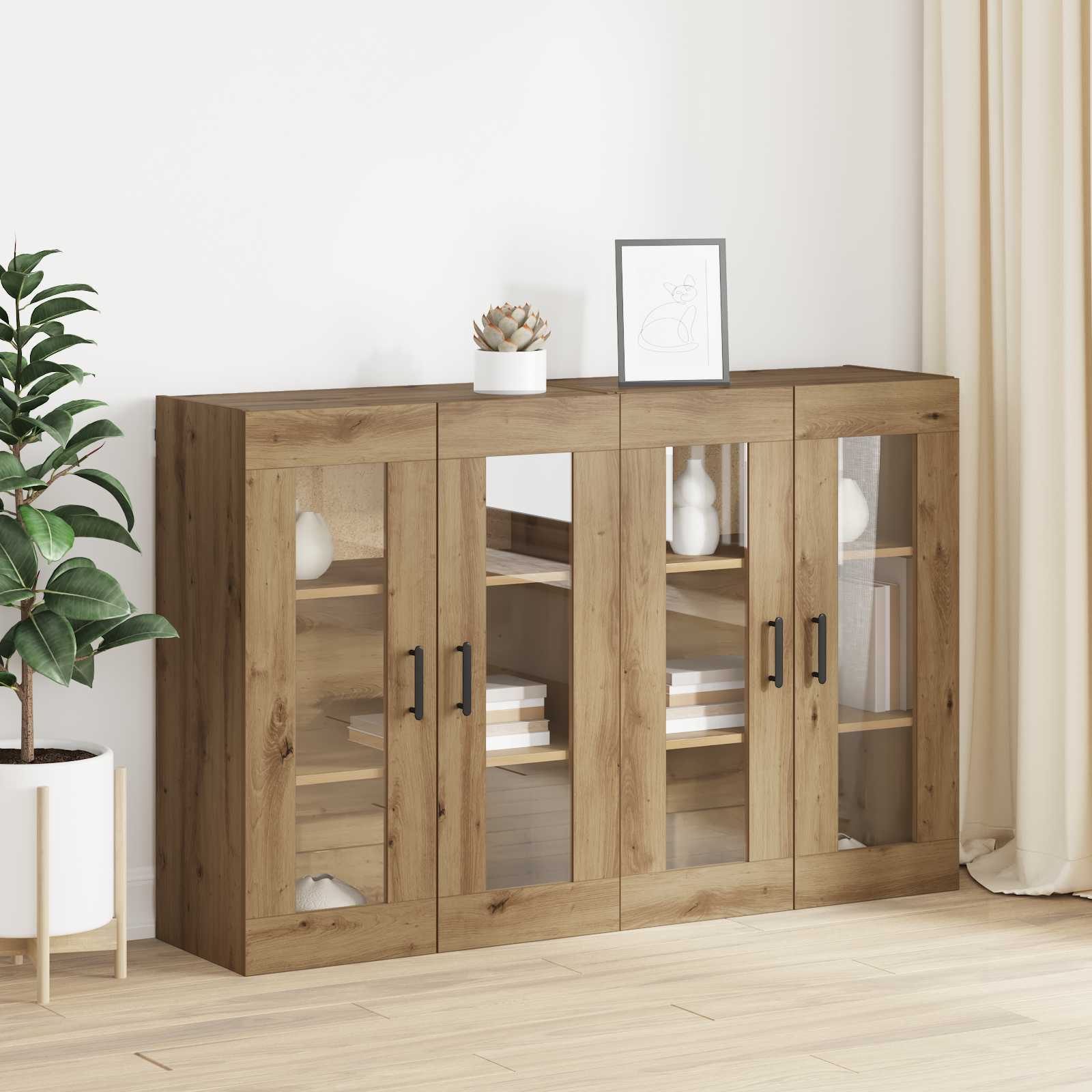 Armoires Murailles 2 pc chêne artisanal 69,5 x 34 x 90 cm