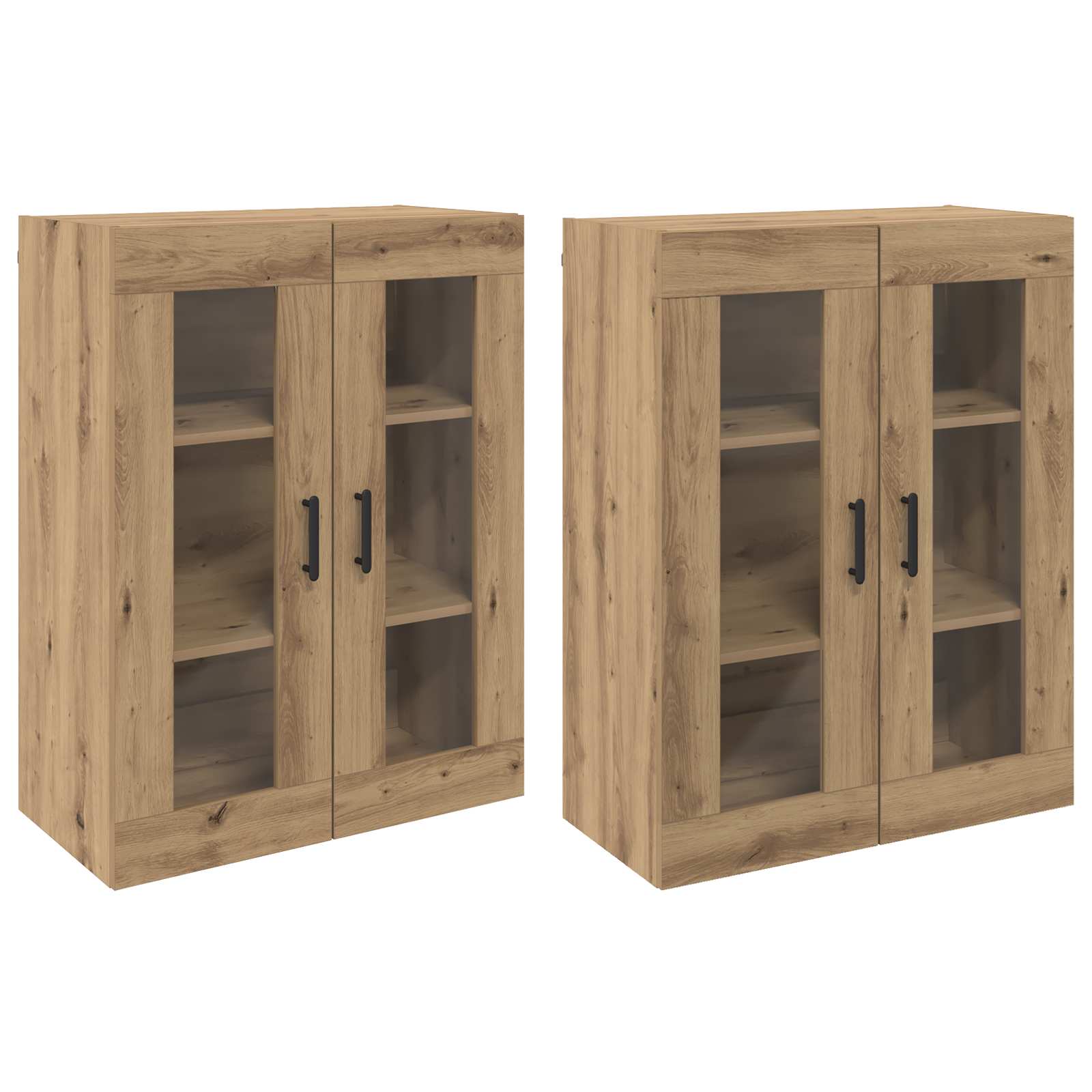 Armoires Murailles 2 pc chêne artisanal 69,5 x 34 x 90 cm
