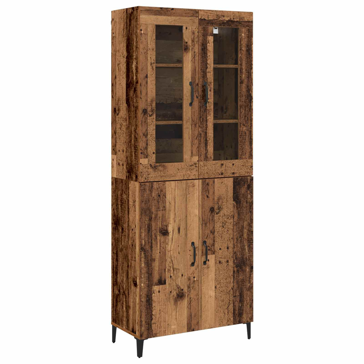 Haut Armoire 2 pc Bois ancien 69,5 x 34 x 180 cm