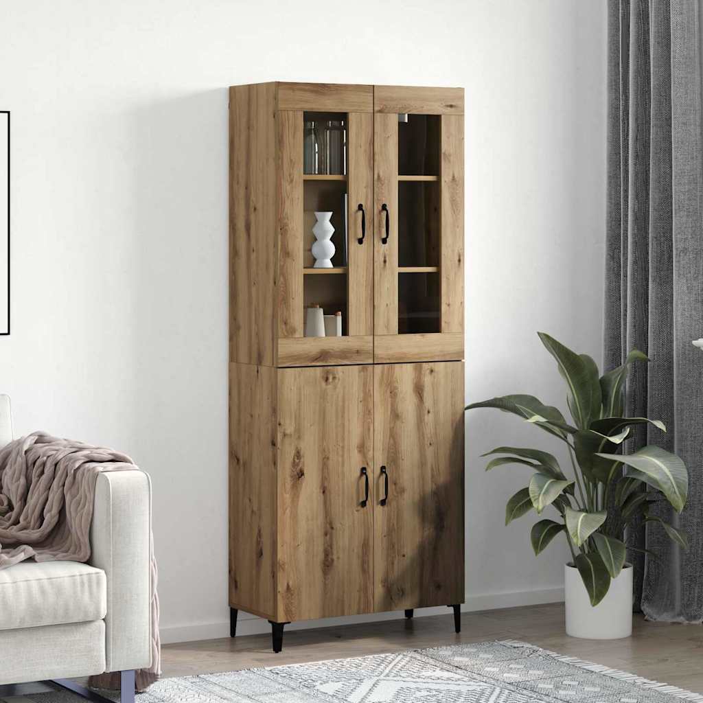 Haut Armoire 2 pcs chêne artisanal 69,5 x 34 x 180 cm - XIOS