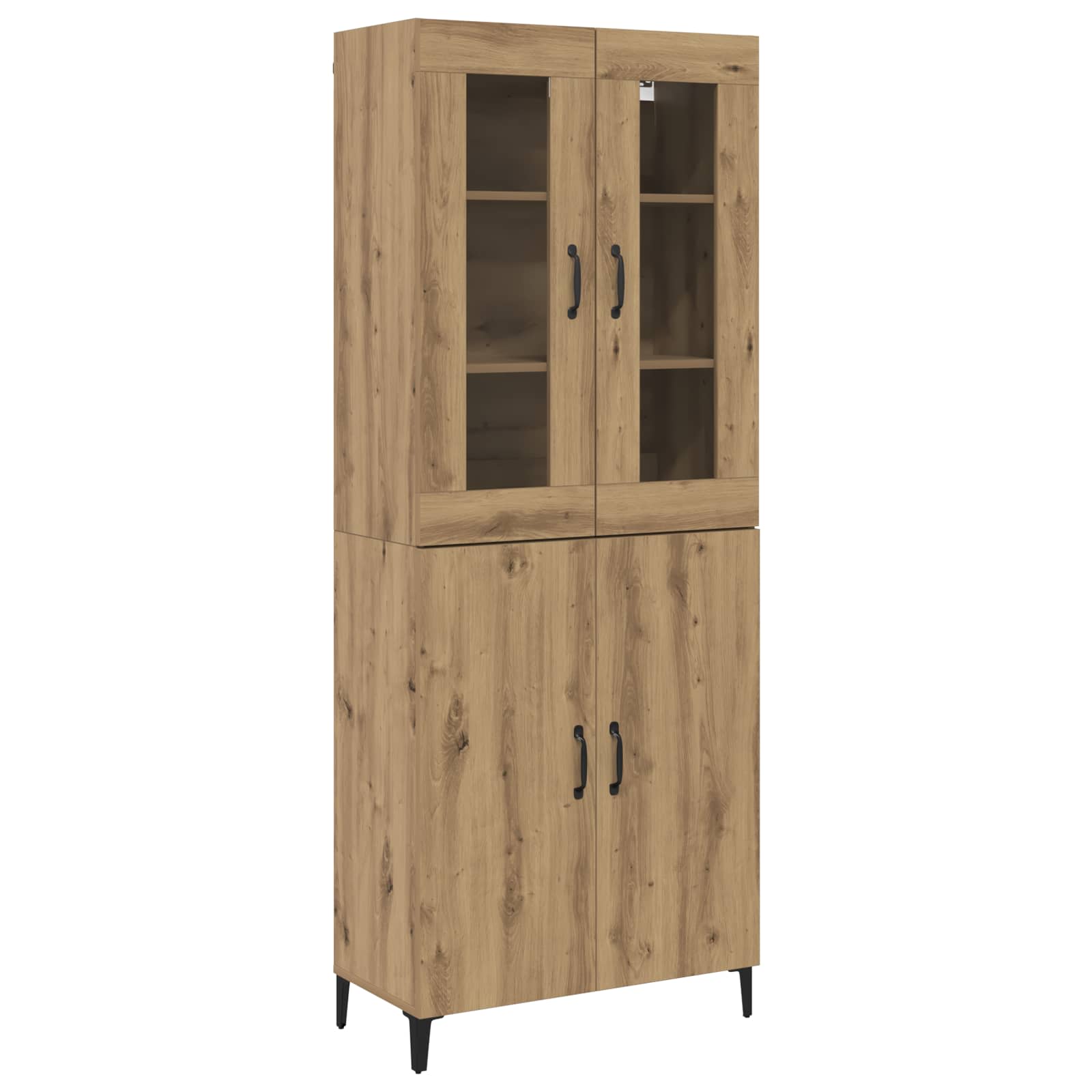 Haut Armoire 2 pcs Chêne artisanal Bois d'ingénierie - XIOS