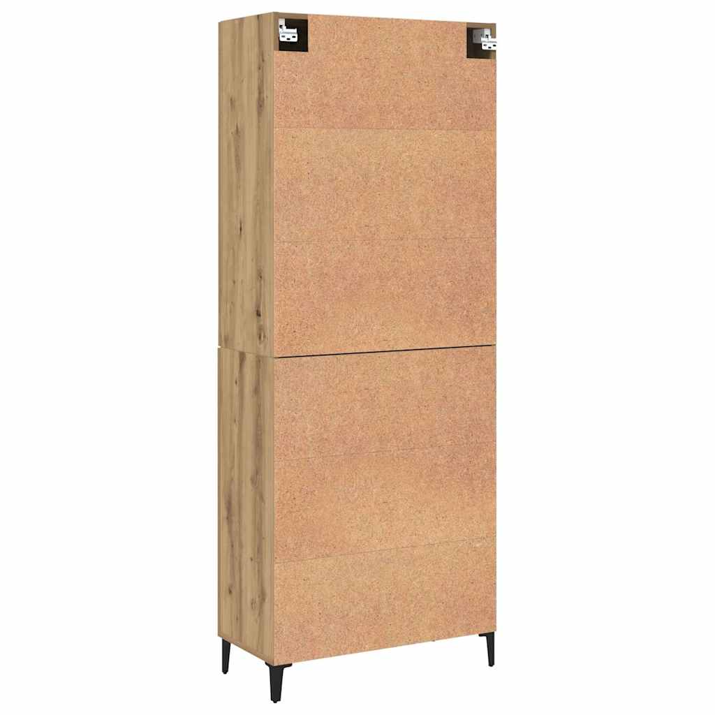Haut Armoire 2 pcs chêne artisanal 69,5 x 34 x 180 cm - XIOS