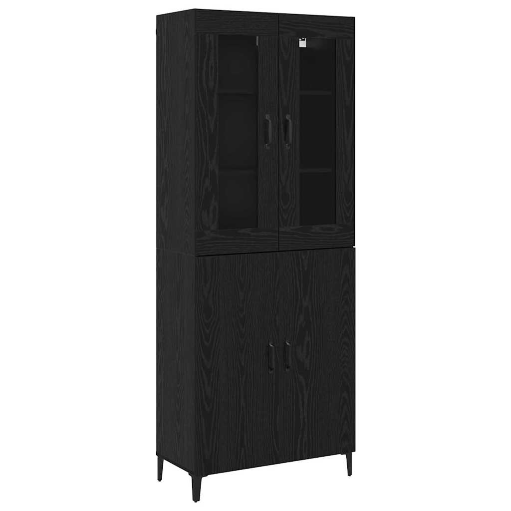 Haut Armoire 2 pcs Chêne noir 69,5 x 34 x 180 cm - XIOS