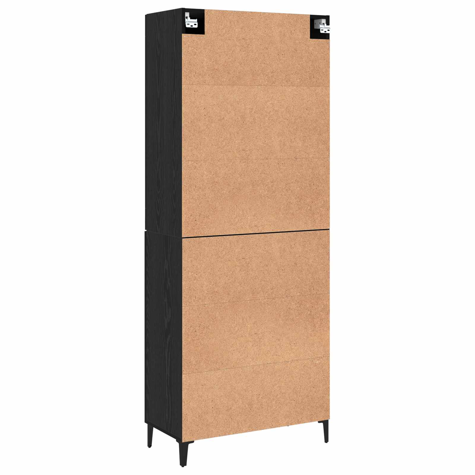 Haut Armoire 2 pcs Chêne noir Bois d'ingénierie - XIOS