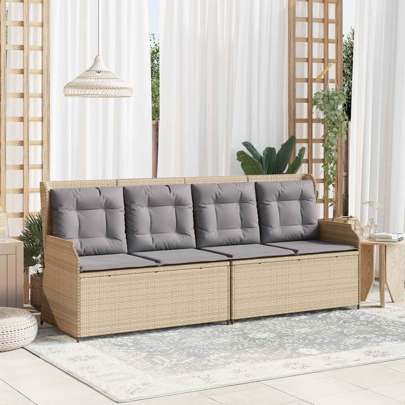 Banc de jardin Beige polyrotin - XIOS