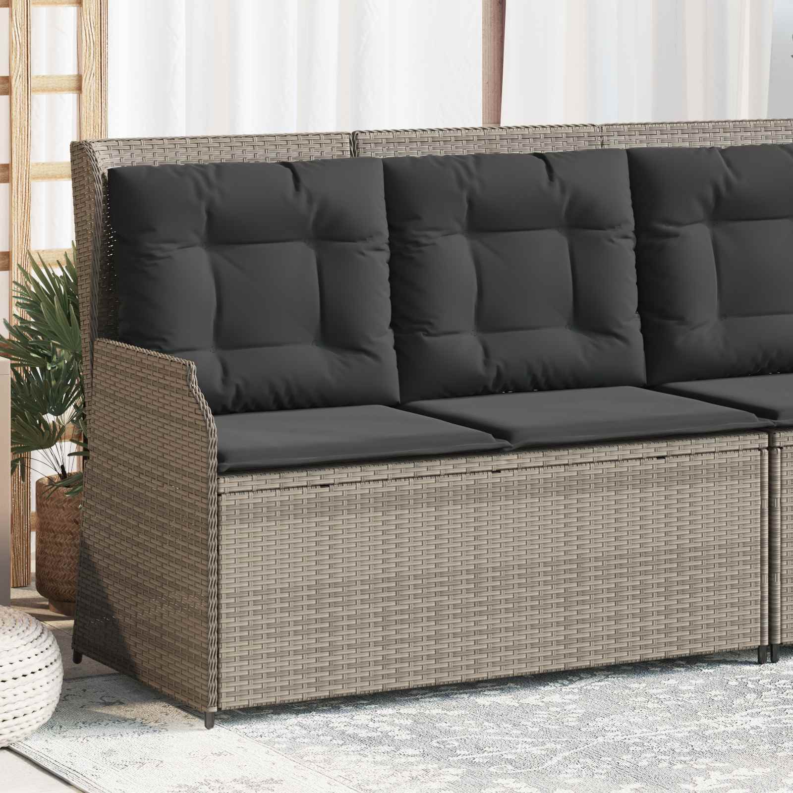 Banc de jardin Gris clair polyrotin - XIOS