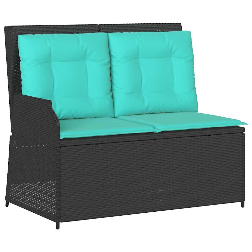 Banc de jardin Noir polyrotin