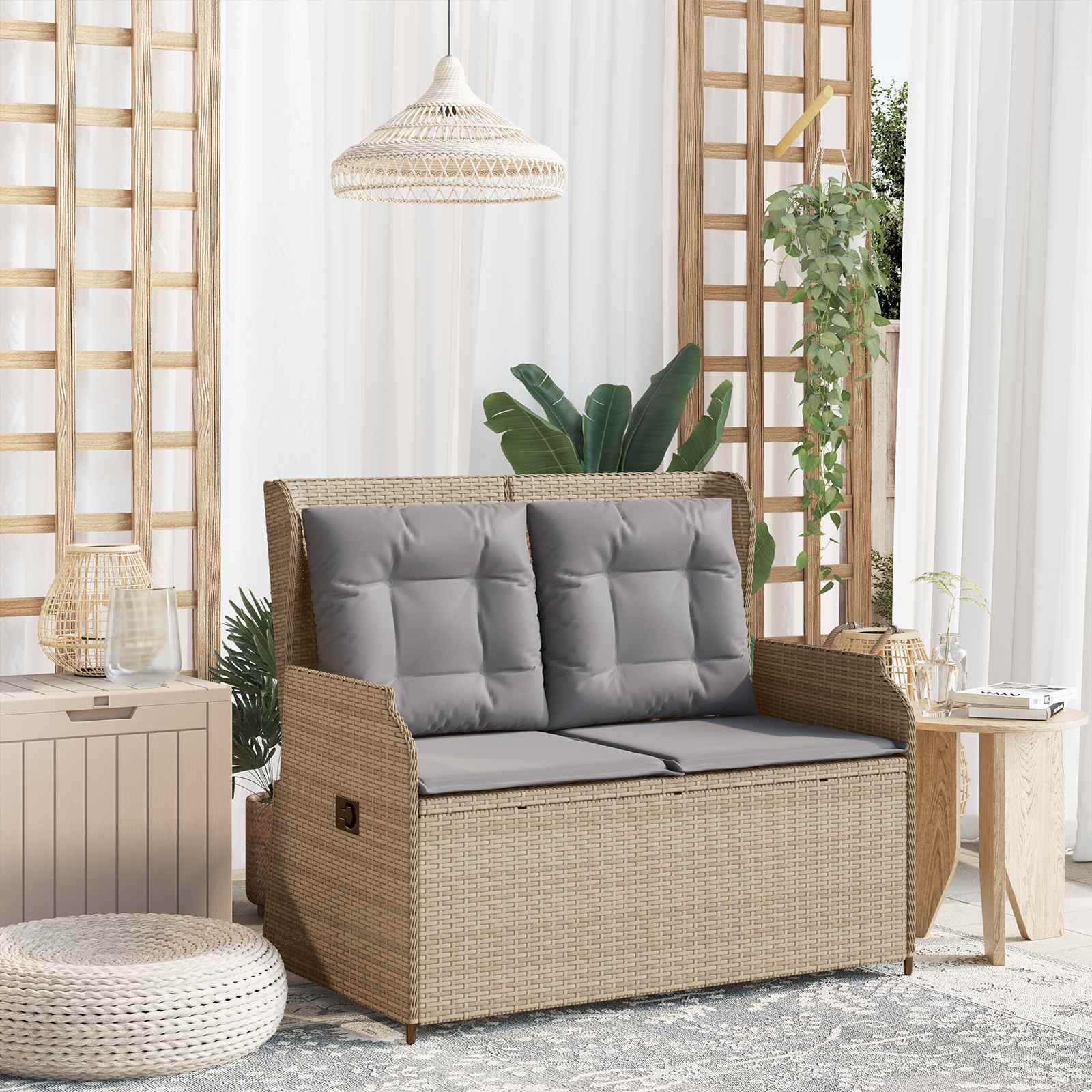 Banc de jardin Beige polyrotin - XIOS